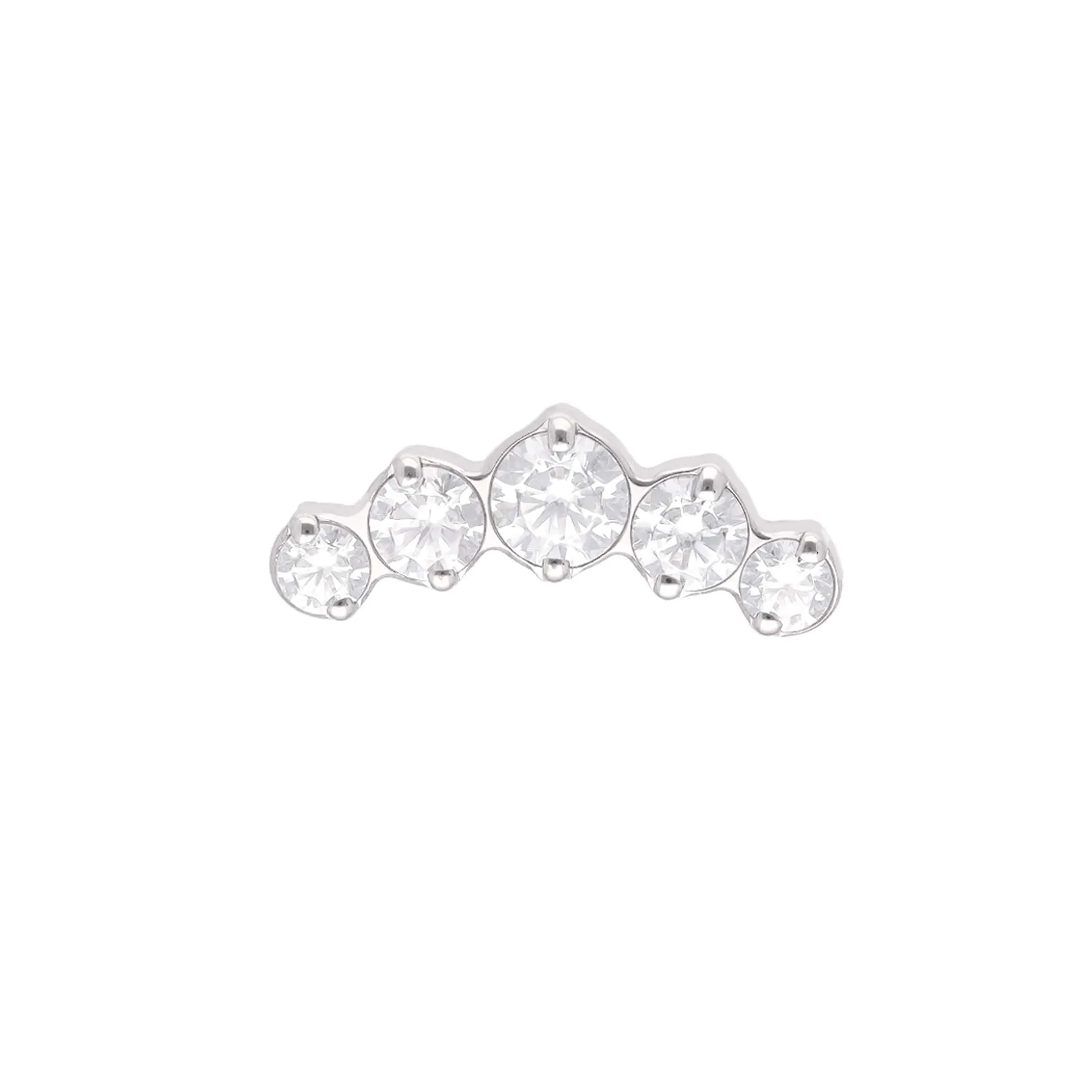 white Prong Cluster Moissanite