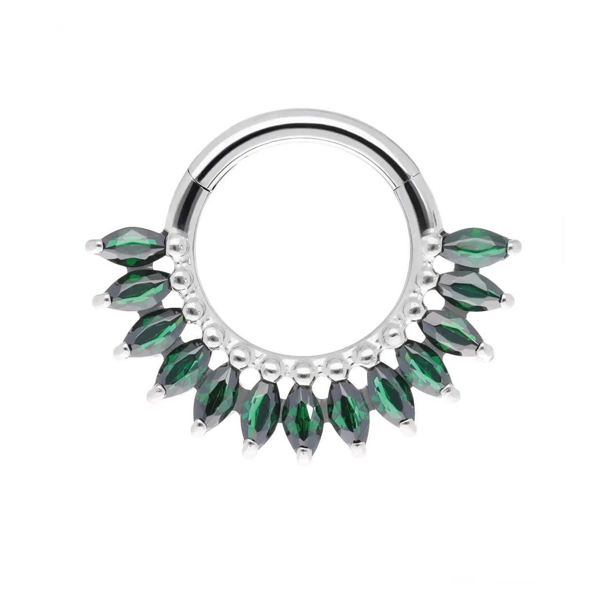 Inel cu clicker Maria Emerald
