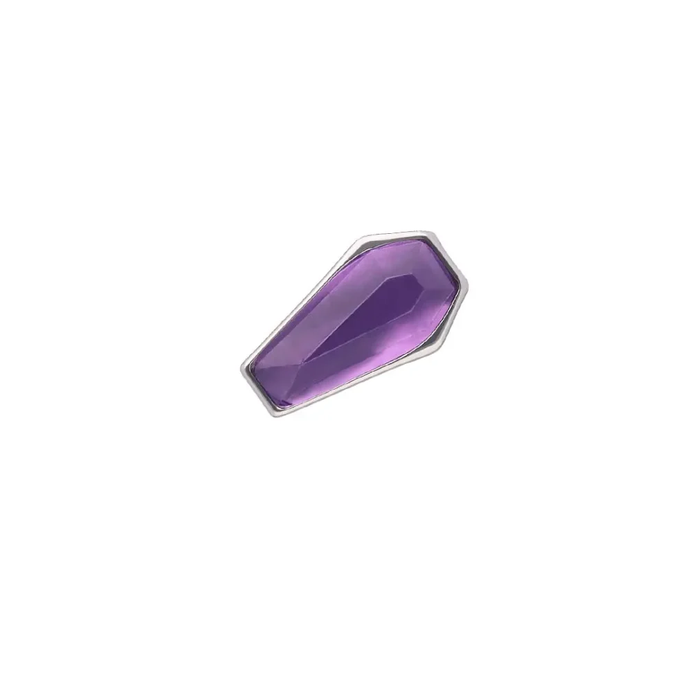 Coffin Amethyst stud