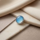 Blue Agate Cabochon - TRM10435_1