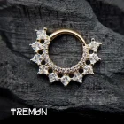 Bague à charnière en or jaune Capu Di Oro