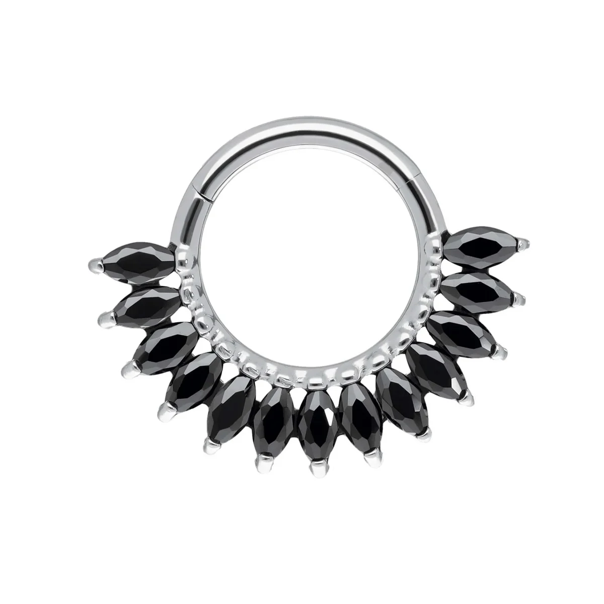 Maria Negro titanium clickerring