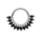 Maria Negro titanium clickerring