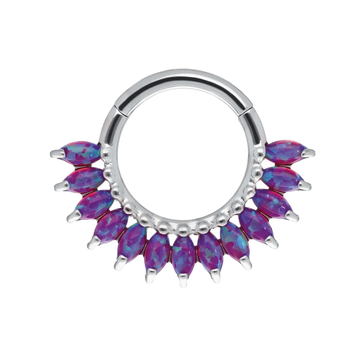 Anel de clique Maria Purple Opal