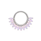 Maria Light Peony Opal – Titanium Clicker Ring