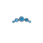 Cluster Topaz Blue CZ