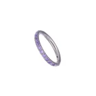 Anello con cerniera Ametista CZ
