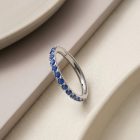 Hinged Ring Sapphire Blue CZ - TRM10705_2