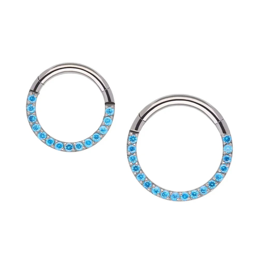 Kliker Lili Topaz Blue CZ
