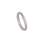 Hinged Ring Pink CZ