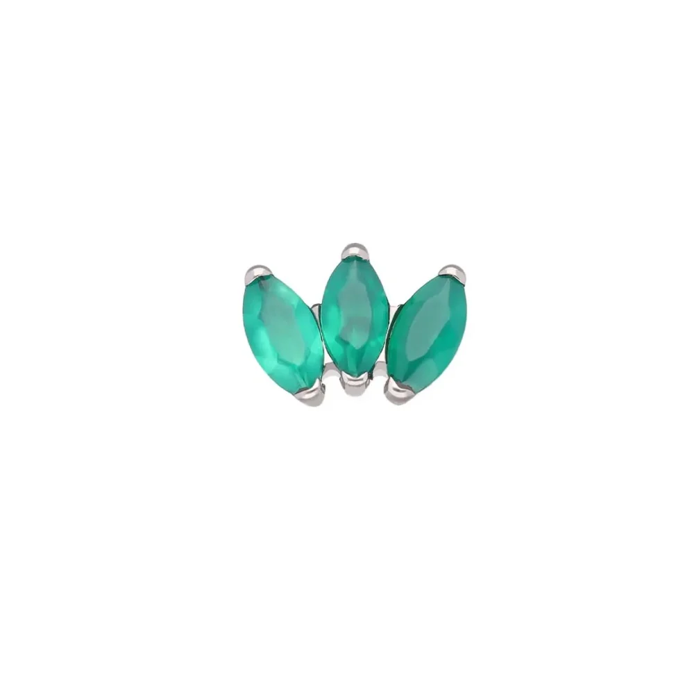 Marquise 3 Green Onyx