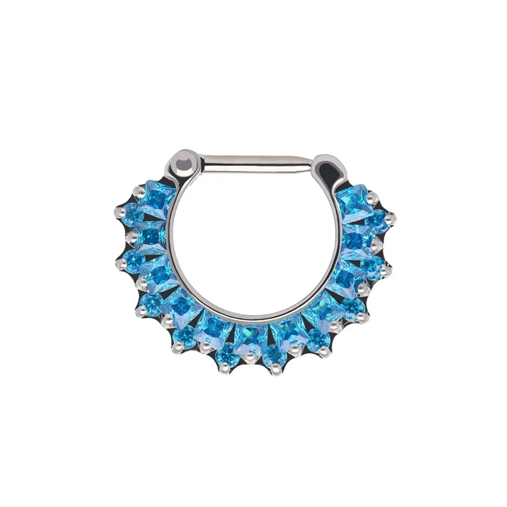 Septum Clicker Tina Topaz Blue