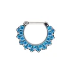 Septum Clicker Tina Topaz Blue