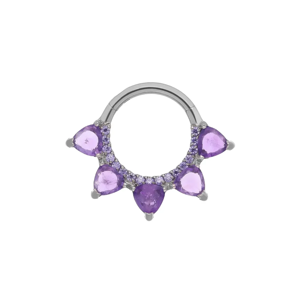 Lucy Amethyst Hinged Ring