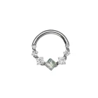 Selina Central Moss Agate Clicker Ring
