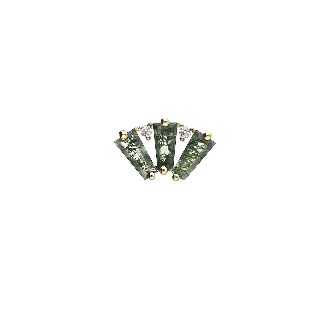 Margot Moss Agate Push Pin Accessory
