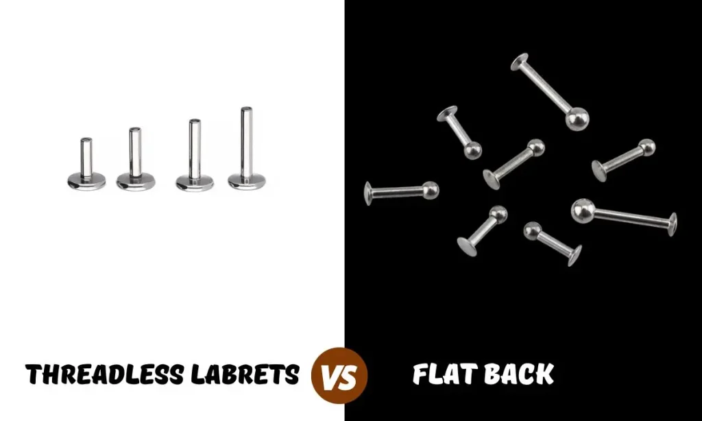 Titanium labrets met platte achterkant vs. draadloze labrets - Wat is beter?