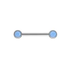 Threadless Barbell with Sky Blue Opal