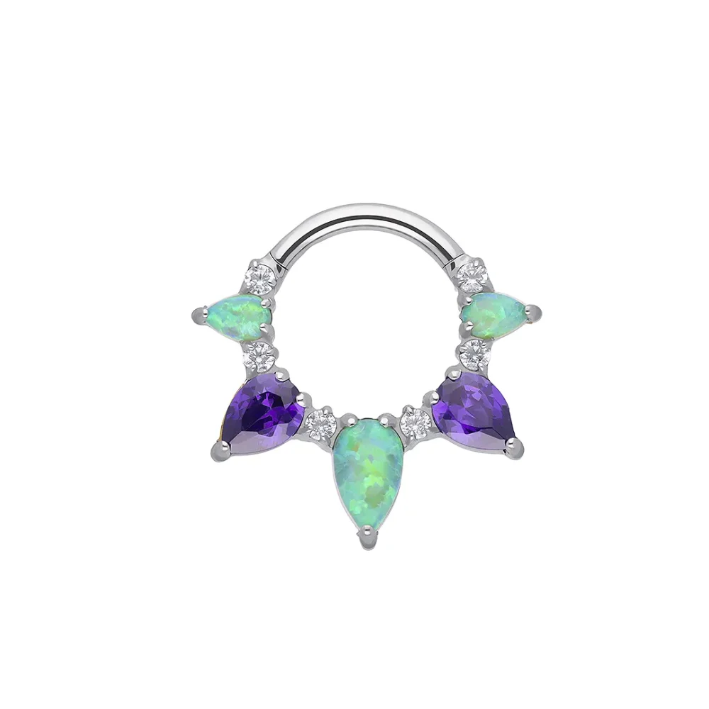 Clara Anillo Bisagra Amatista Blanca