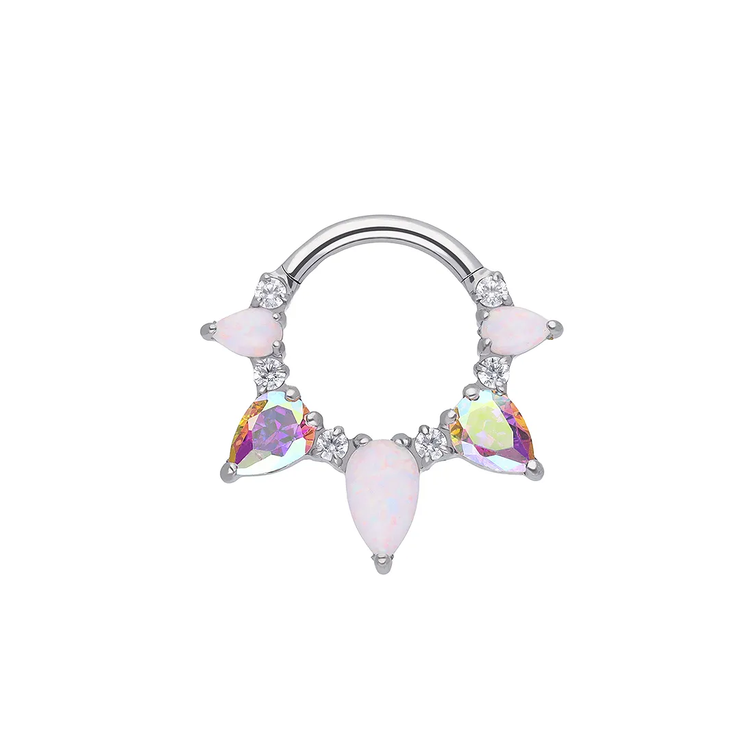 Anillo con bisagra Clara White AB