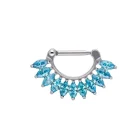 Anello a scatto Reiko Topaz Blue